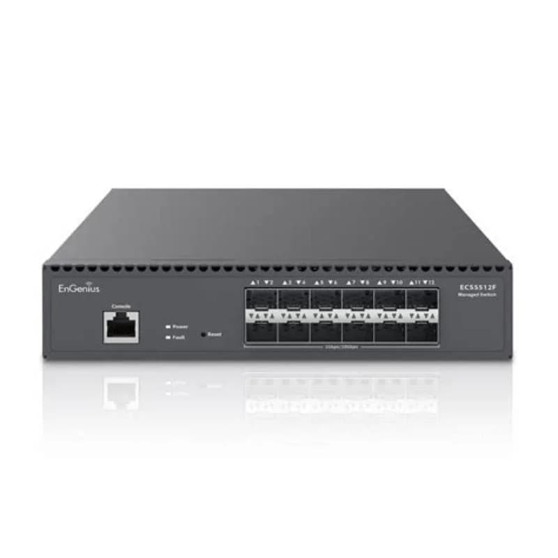 Switch EnGenius Cloud Management SFP+ 12 x 10 Gig SFP+ Port, 1x Console Port & 2 LED (ECS5512F)