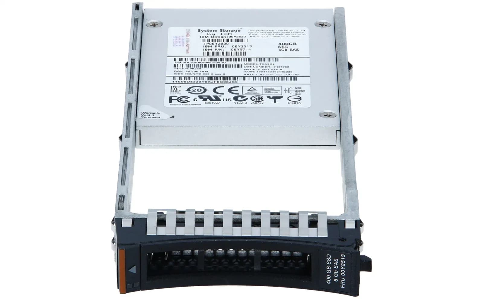 Lenovo 400 GB SSD, 2.5" (6.4 cm), SAS 12Gb/s (00MJ156)