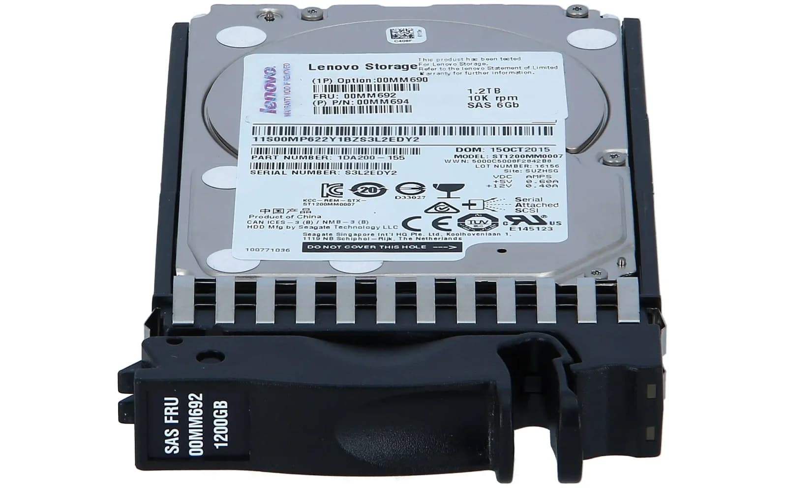 Lenovo Storage 2.5in 1.2TB 10k SAS HDD (00MM692)
