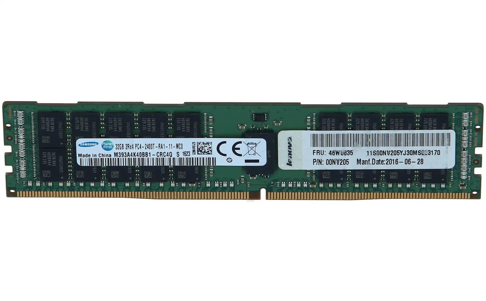 Lenovo MEM 32GB 2Rx4 DDR4-2400MHz, 32 GB, DDR4, ECC, R-DIMM, CL17 (00NV205)