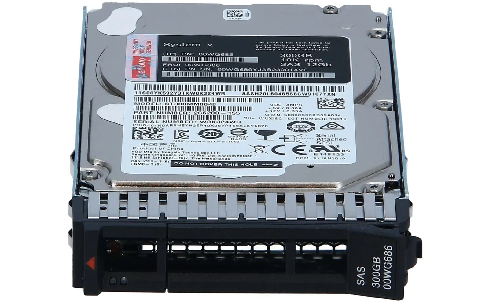 Lenovo Gen3, Жёсткий диск, 300 GB, Hot-Swap, 2.5" (6.4 cm) (00WG685)