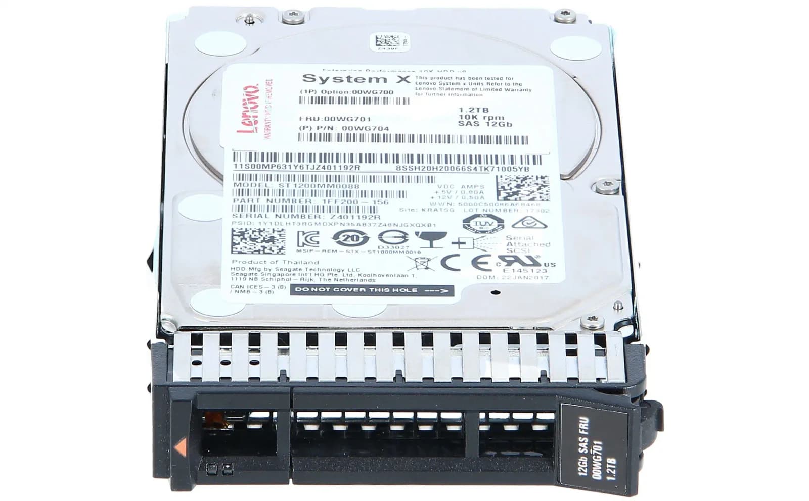 Lenovo Gen3, Жёсткий диск, 1.2 TB, Hot-Swap, 2.5" (6.4 cm) (00WG700)