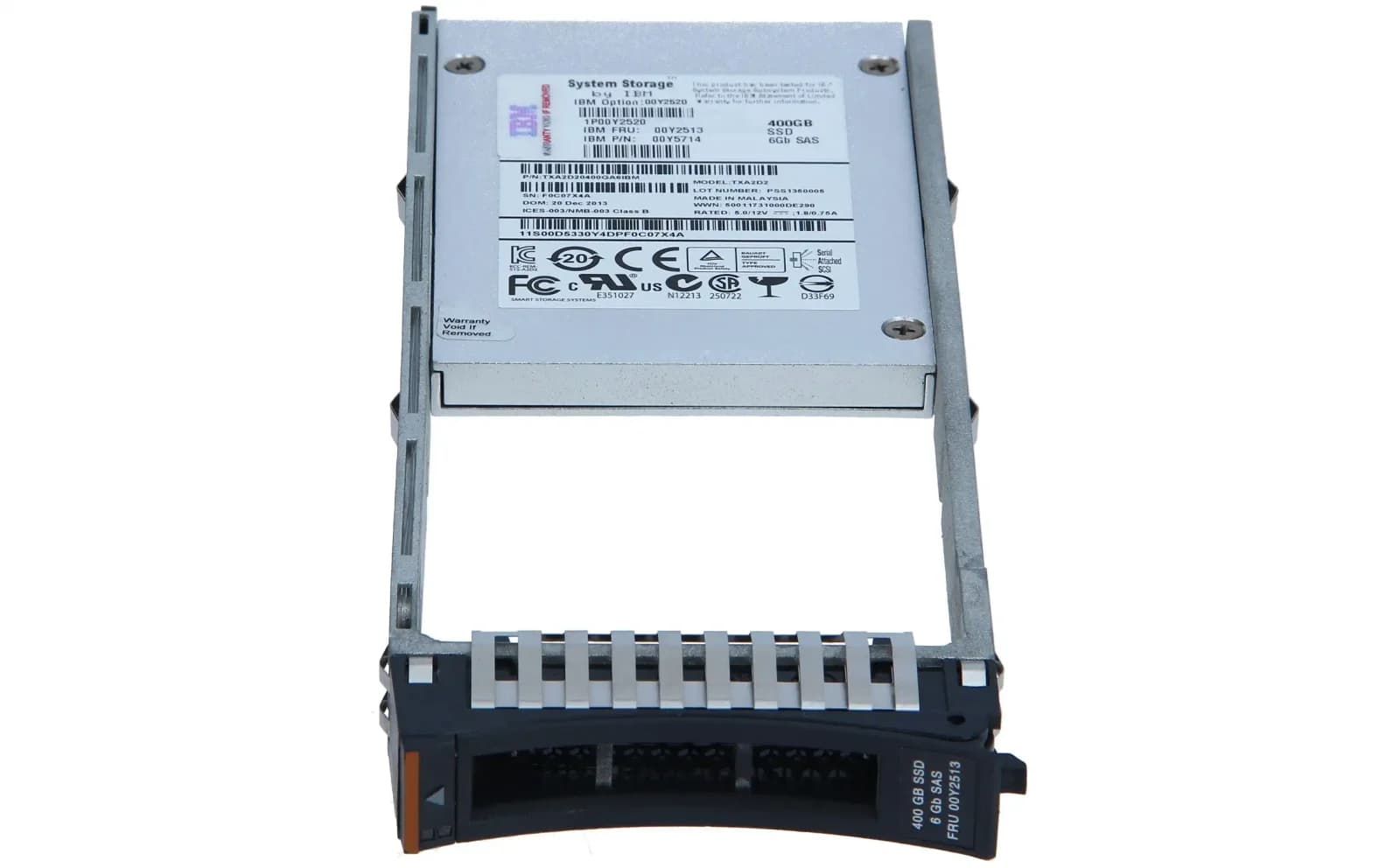 IBM 400 GB SSD, Hot-Swap, 2.5" (6.4 cm), SAS 6Gb/s (00Y2520)