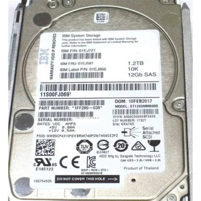 Lenovo Storage V3700 V2 1.2TB 2.5in, Жёсткий диск, 2,5" (01EJ866)