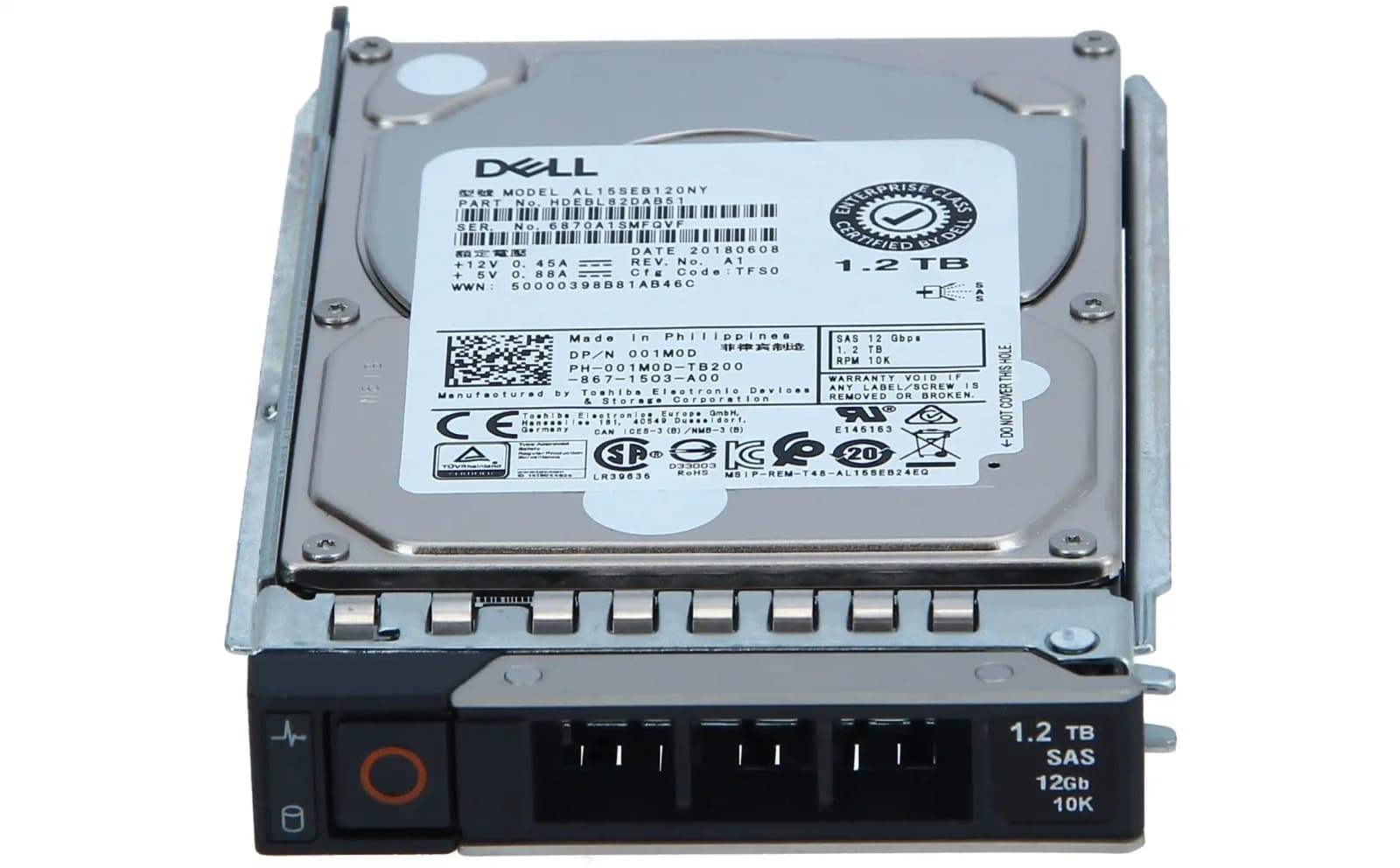 DELL 1.2TB 10K 12G 2.5INCH SAS HDD (01M0D)