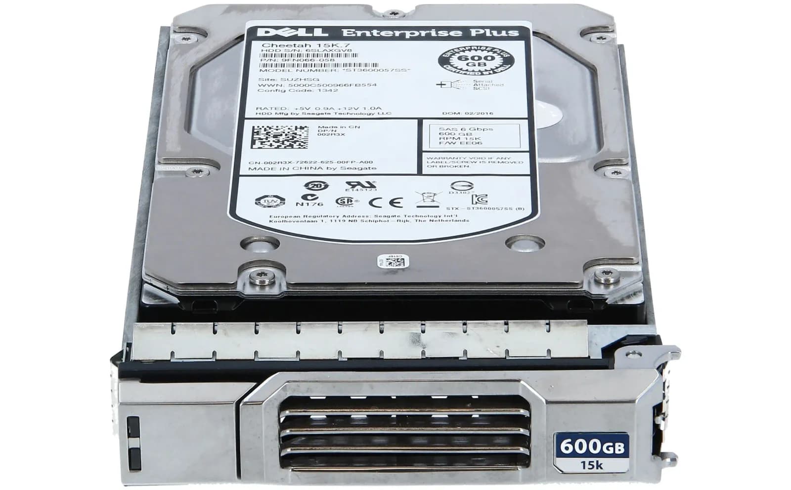 DELL EQUALLOGIC 600GB 15K 3.5IN 6G SAS HDD (02R3X)