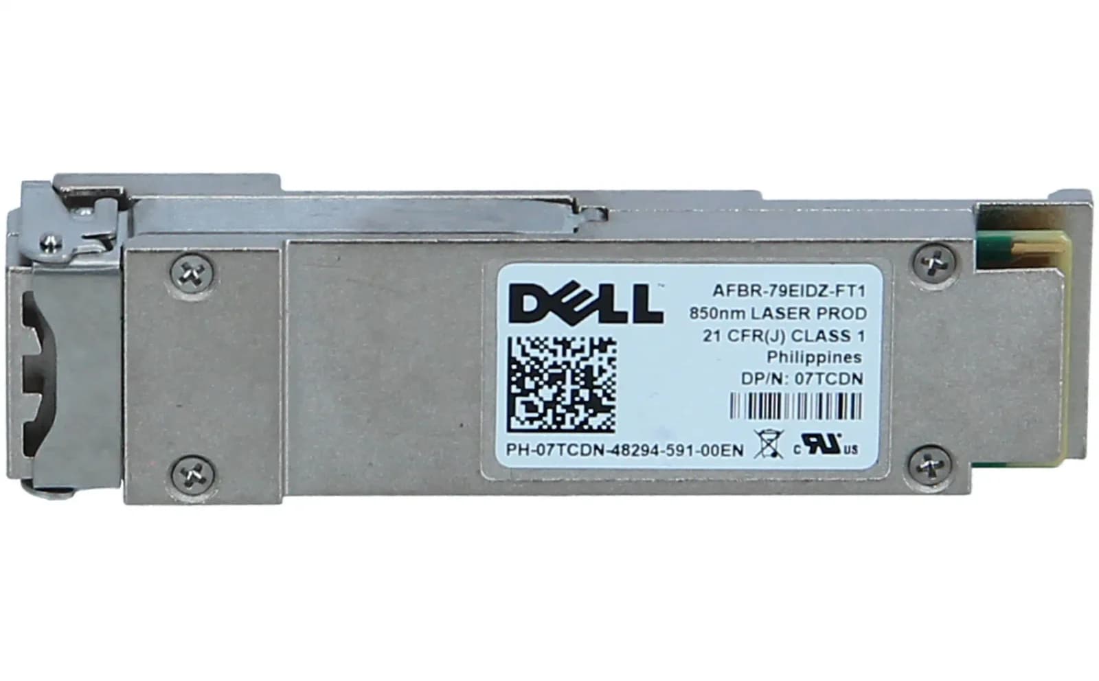 DELL 40Gb/s 40GBase-SR Multi-Mode Fibre 850nm Duplex LC Connector QSFP+ Transceiver Module (07TCDN)