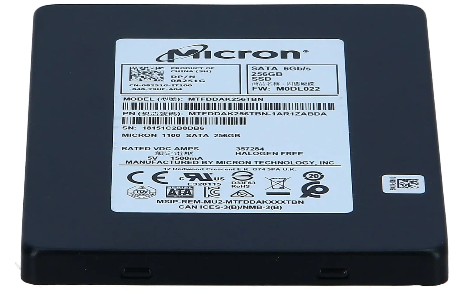 DELL 256 GB, 2.5", 6 Gbit/s, SATA III, SSD (08251G)