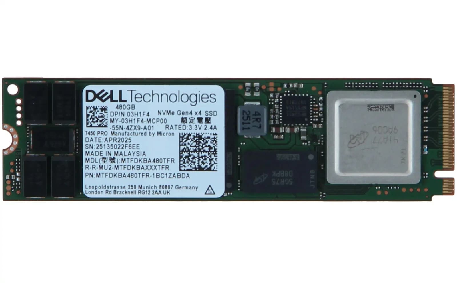 DELL 480GB SSD M.2 NVMe Gen3 (08M01)