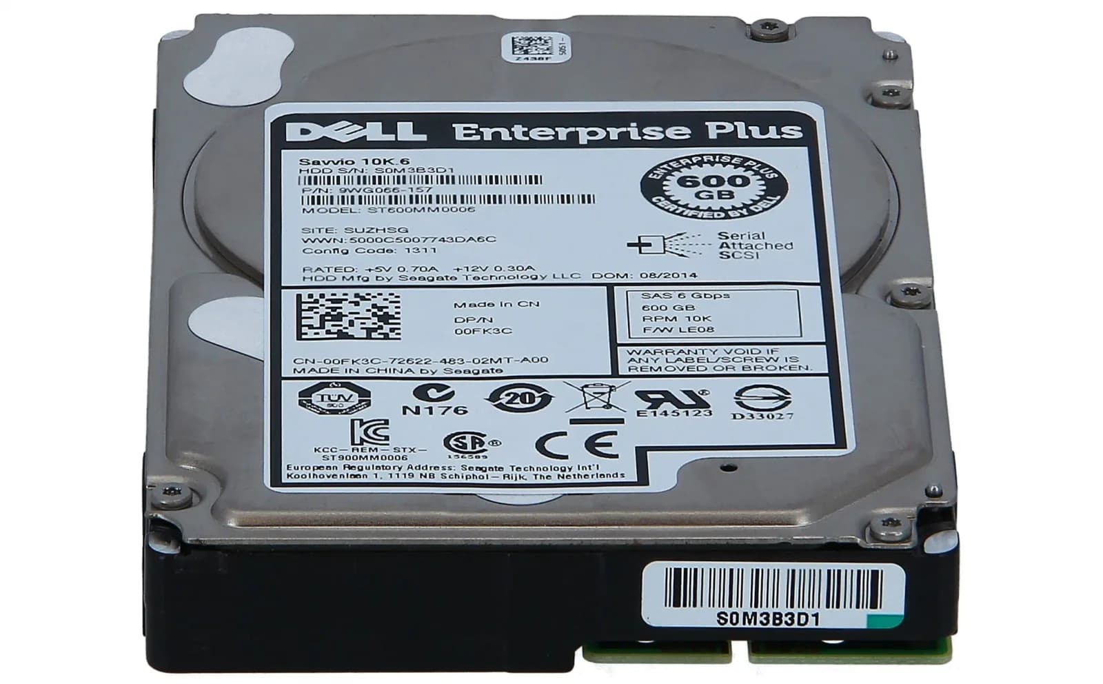 DELL EQUALLOGIC 600GB 10K SAS 2.5 HDD (0FK3C)