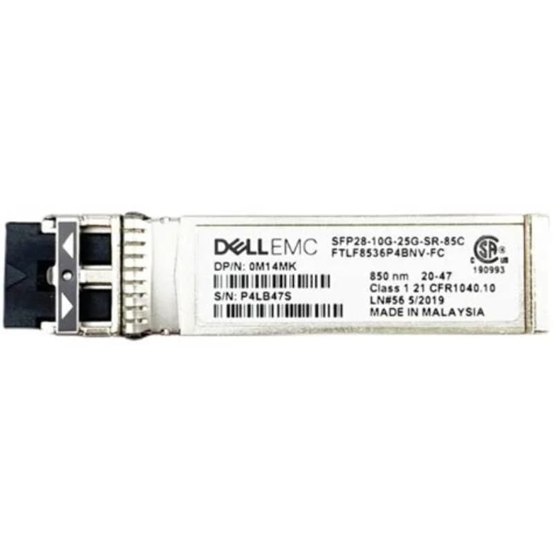 DELL SFP28 transceiver module, 25 Gigabit Ethernet, 25GBase-SR, LC, up to 300 m, 850 nm (0M14MK)