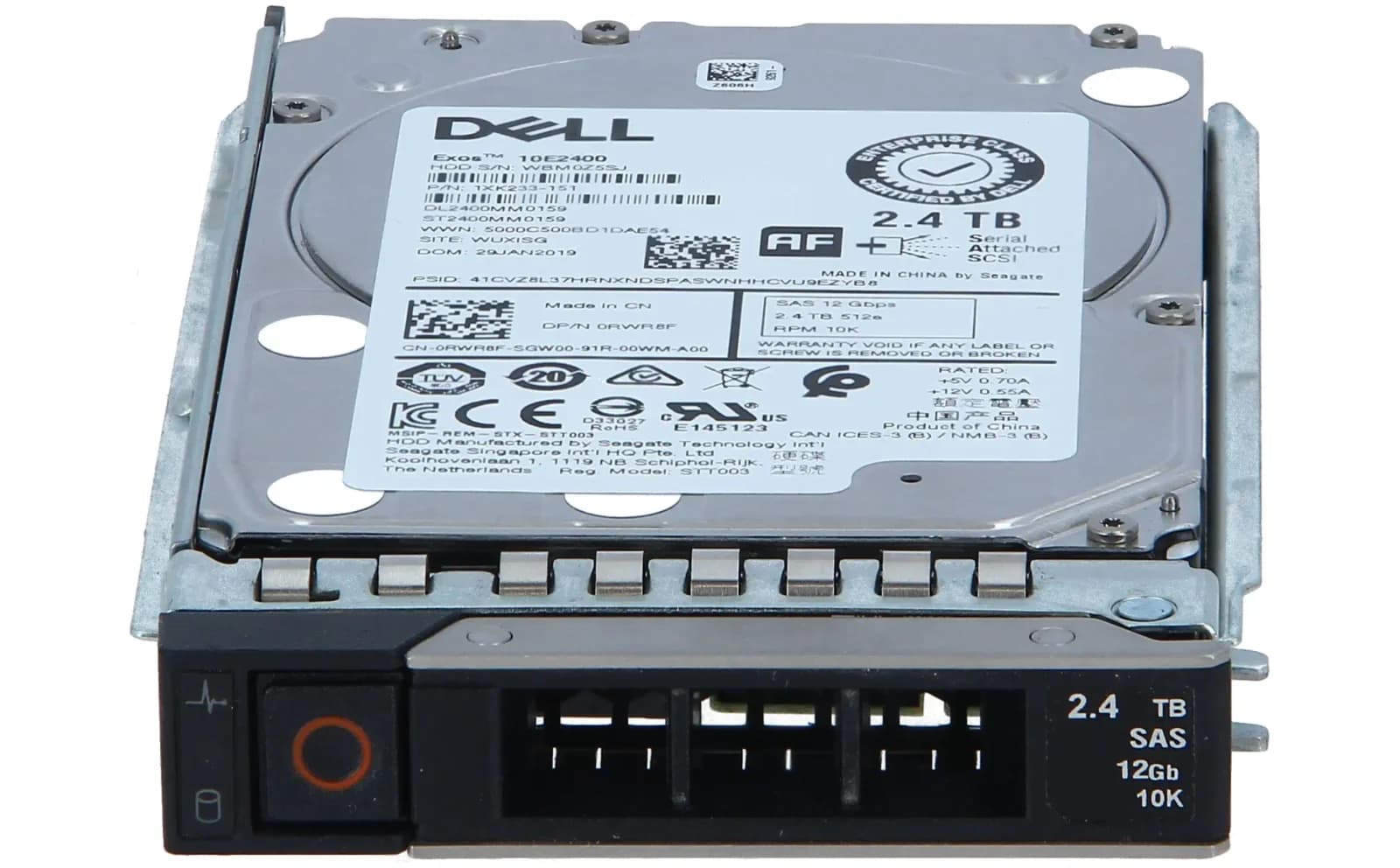 DELL 2.5", 2400 GB, 10000 RPM, SAS, 12Gbps (0RWR8F)