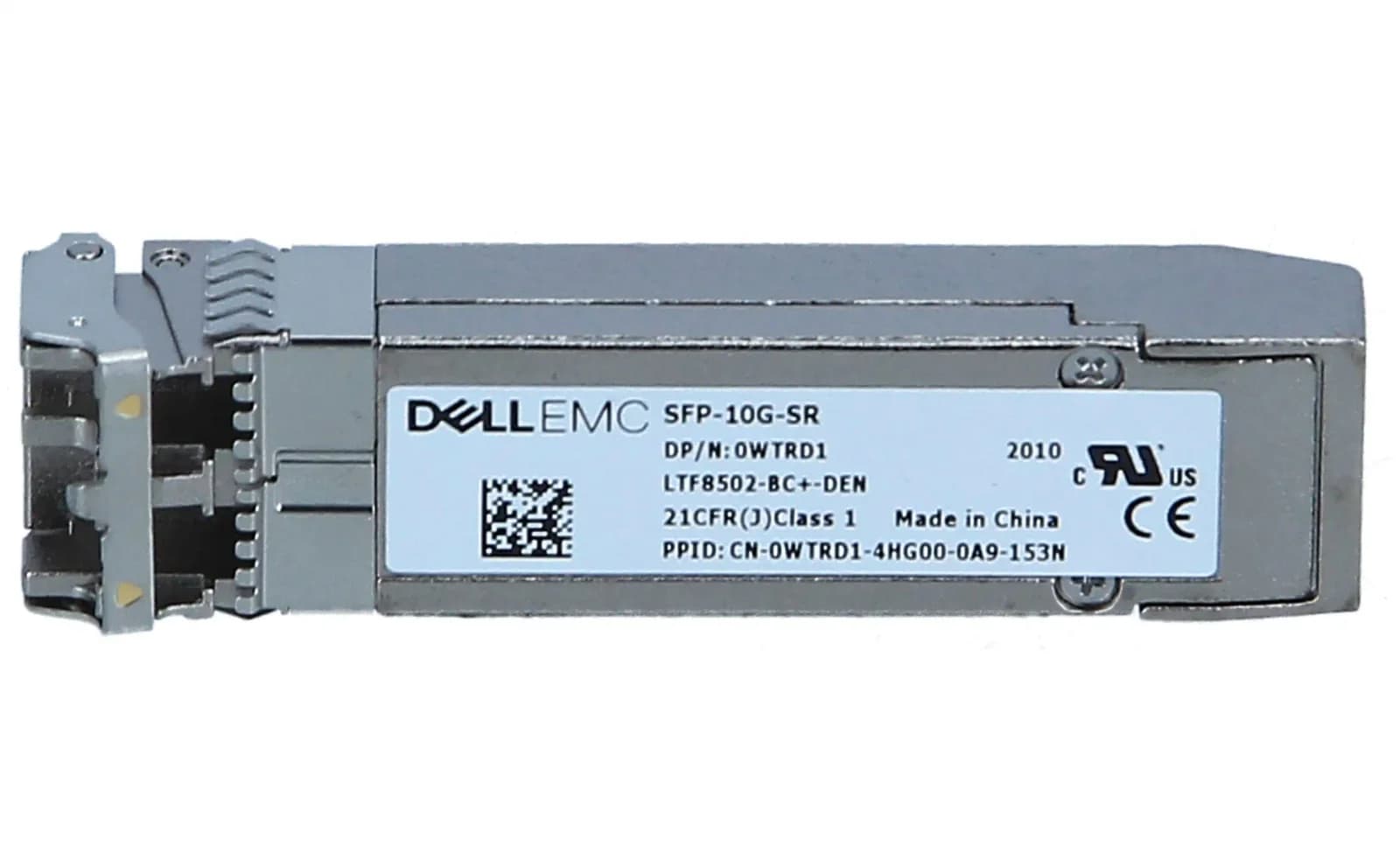 DELL SFP+ transceiver module, 10 GigE, 10GBase-SR, up to 300 m, 850 nm (0WTRD1)