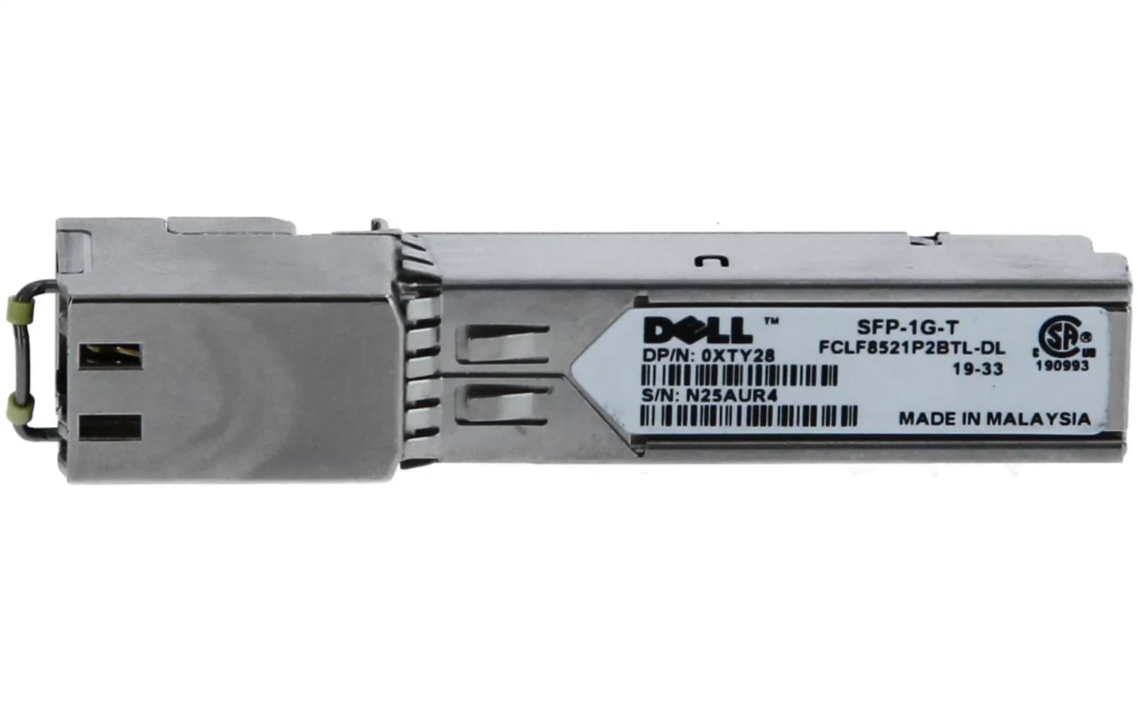 DELL SFP (mini-GBIC) transceiver module, GigE, 1000Base-T, RJ-45, 100m (0XTY28)