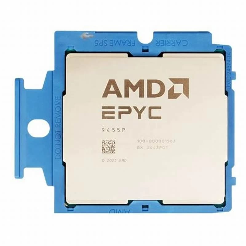 AMD EPYC 9455P, 3.15 GHz, 48-core, 96 threads, 256 MB cache, Socket SP5 (100-000001563)