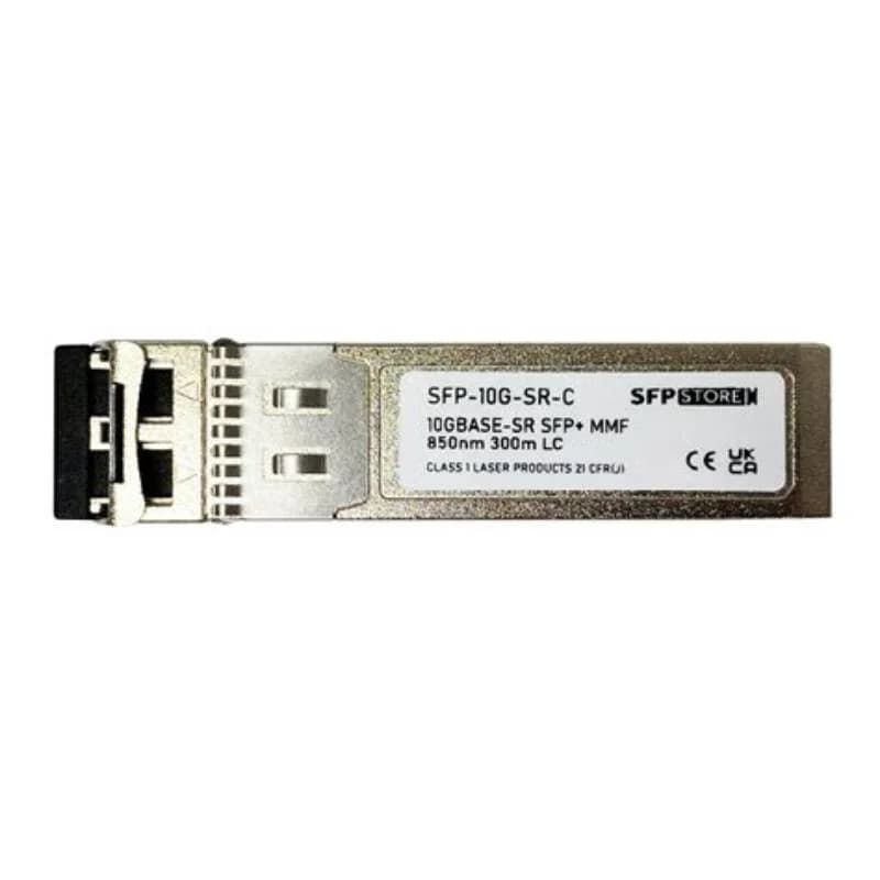 SFP+ transceiver module, 10GbE, 10GBase-SR, LC multi-mode, up to 300 m, 850 nm, Brocade compatible (10G-SFPP-SR-C)