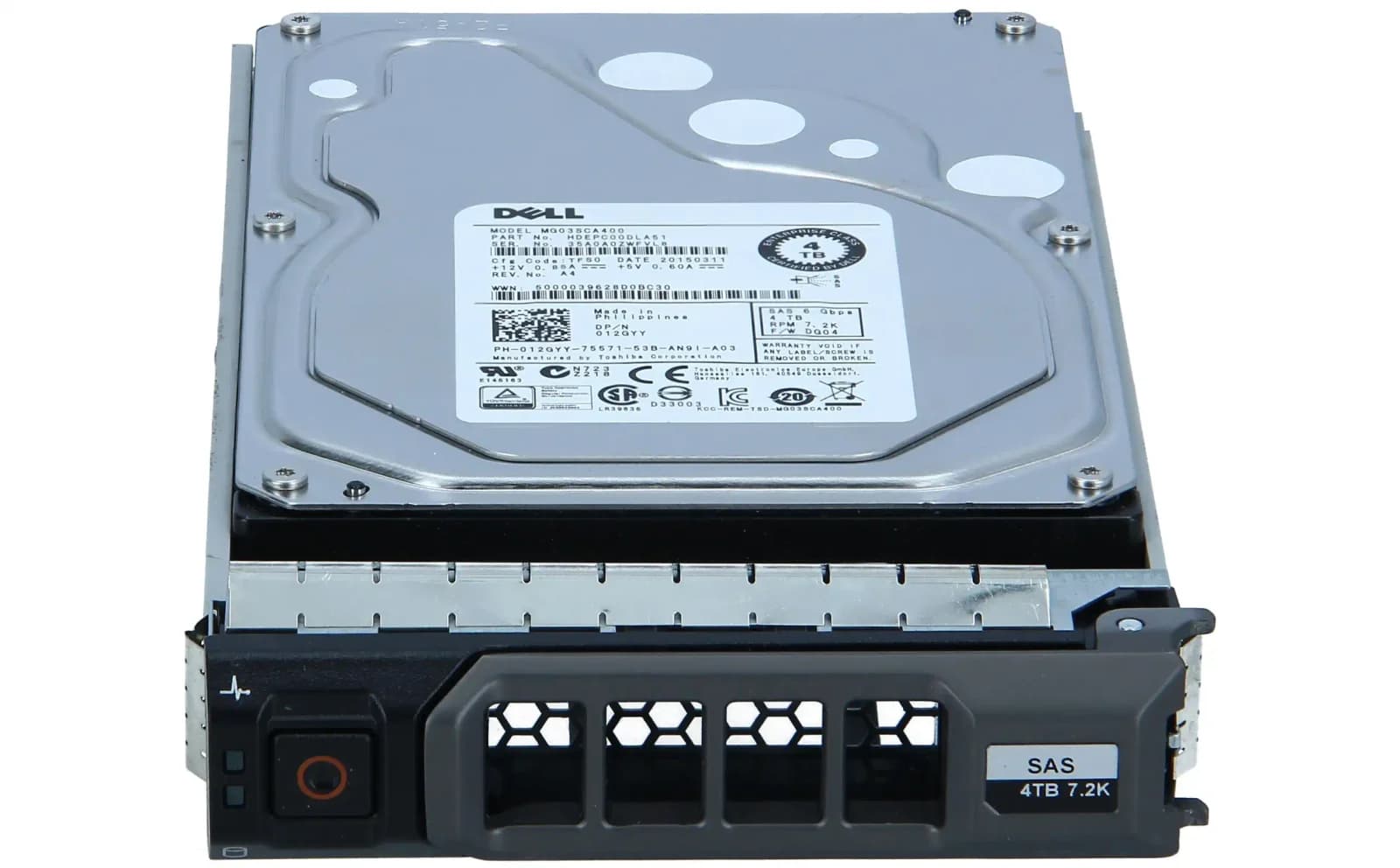DELL 4TB 6G 7.2K LFF SAS HDD (12GYY)