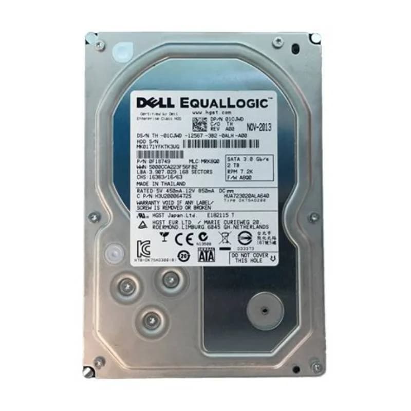 DELL EQUALLOGIC 2TB 7.2K 3G 3.5INCH SATA HDD (1CJWD)