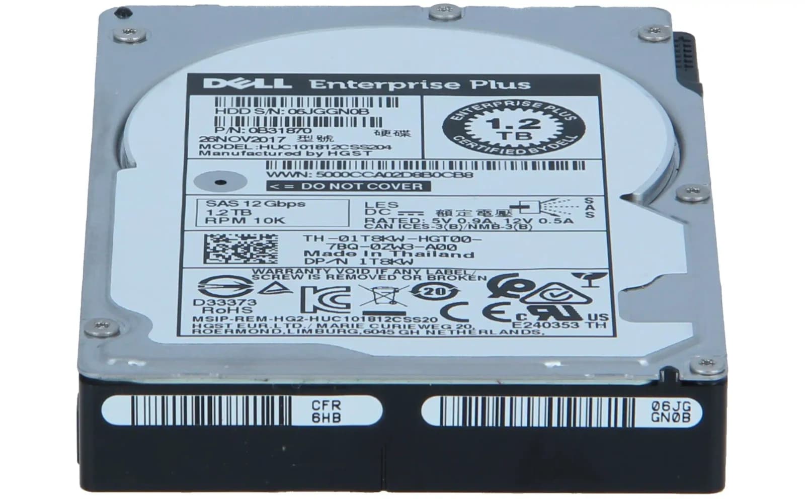 Dell 1T8KW, 2.5 Zoll, 1200 GB, 10000 RPM (1T8KW)
