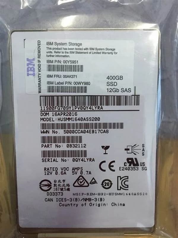 IBM 400GB 2.5 Inch Flash Drive, Solid State Disk, 2,5" (2078-AC9C)
