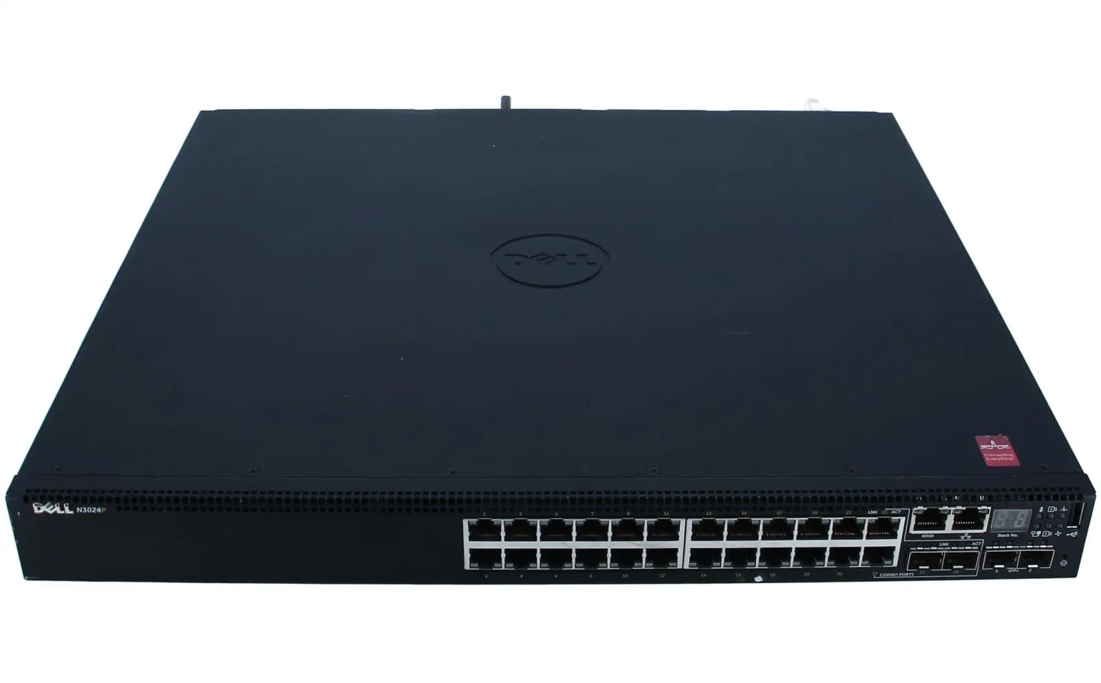 DELL Networking N3024P, Switch, L3, Managed, 24 x 10/100/1000 + 2 x 10 Gigabit SFP+ + 2 x combo Gigabit SFP, rack-mountable, PoE+ (210-ABOF)