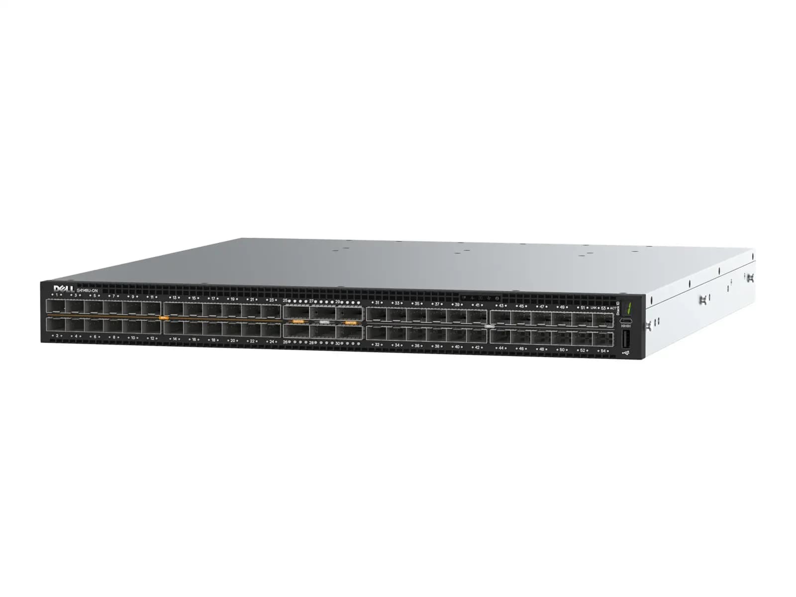 DELL EMC Networking S4148U-ON, Switch, L3, Managed, 48 x 10 Gigabit SFP+ + 4 x 100 Gigabit QSFP28 + 2 x 40 Gigabit QSFP+, front to back (210-ALRZ)