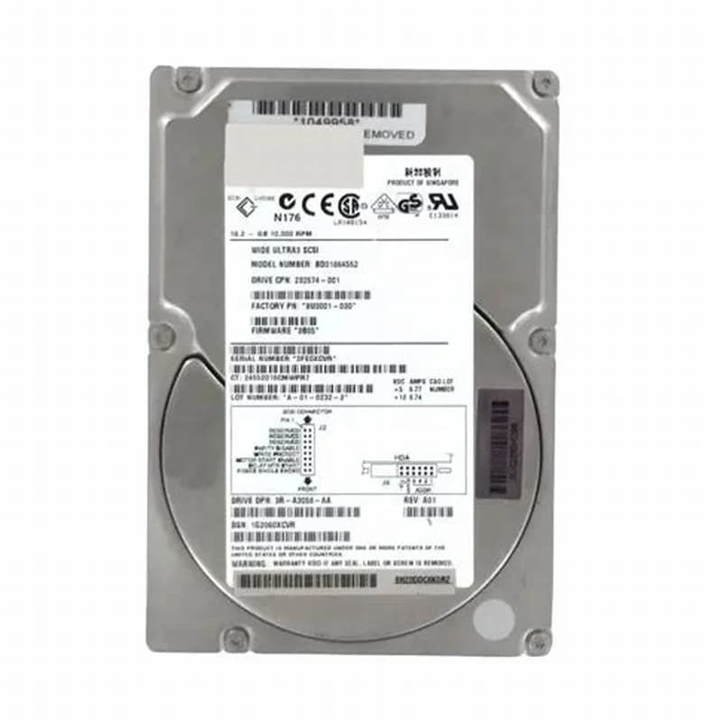 HP COMPAQ 18.2 GB WU3 SCSIHDD, Сервер, 18,2 GB (232574-001)