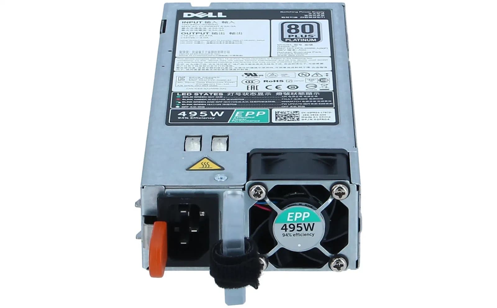 DELL PE R630 R730 T430 T630 POWER SUPPLY 495W (2FR04)