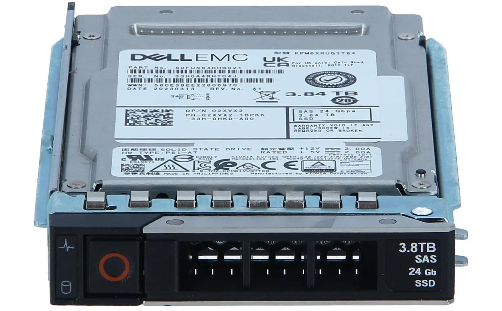DELL 3.84TB, SSD, 2.5", KPM6XRUG3T84, ME5 SERIES (2XVX2)