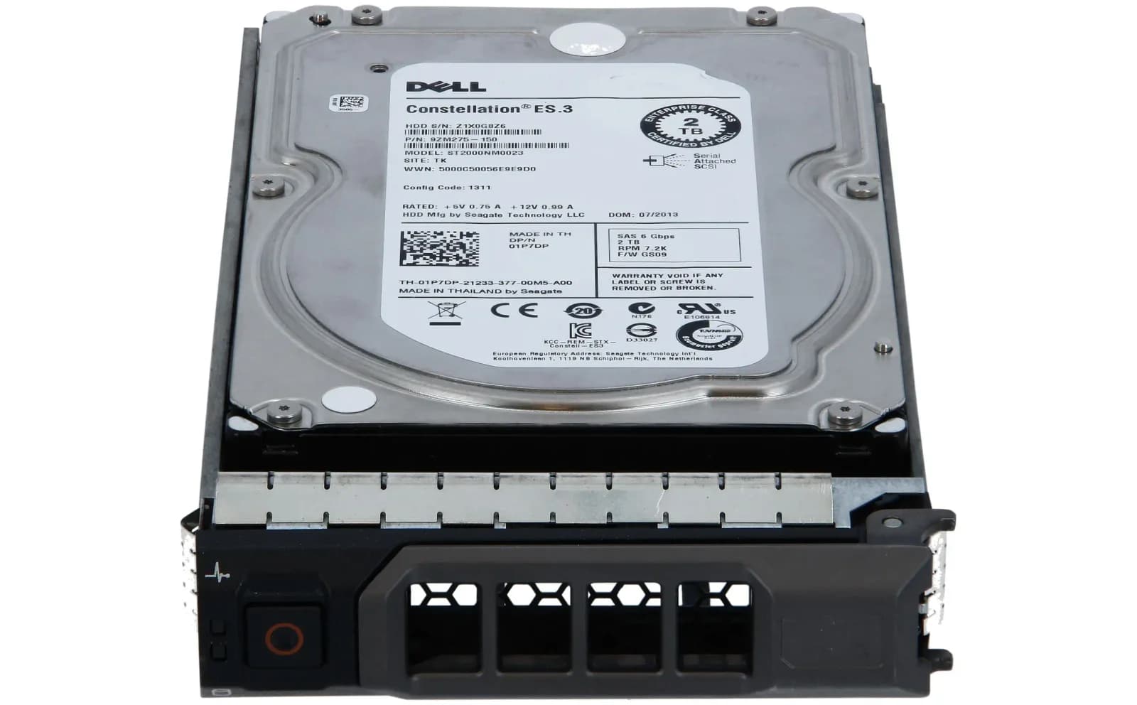 DELL 2TB 7.2K SAS 3.5IN HDD (37MGT)