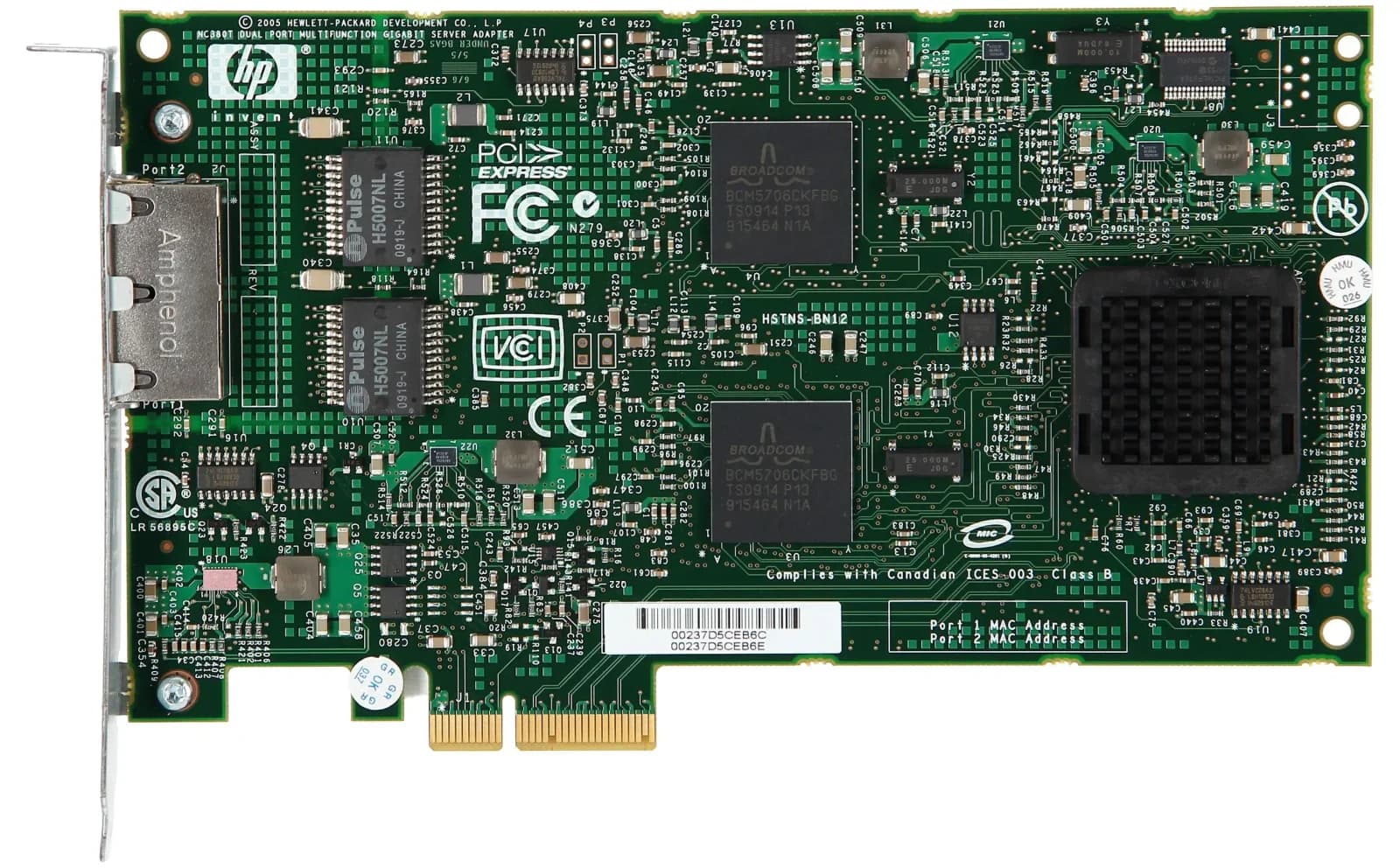 HP NC380T PCI-E GIGABIT Сервер Адаптер (394795-B21)