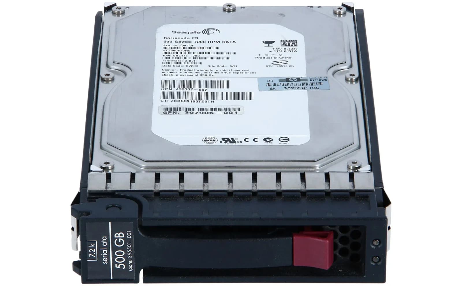 HP 500GB 7.2K 1.5G 3.5INCH SATA HDD (395473-B21)