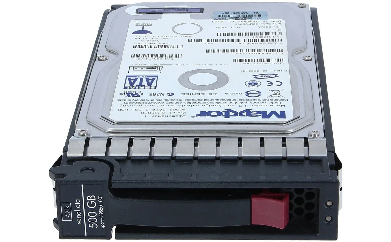 HPE 395474-001 HP 500Gb 7.2K 1.5G LFF SATA HDD, Жёсткий диск, Serial ATA (395474-001)