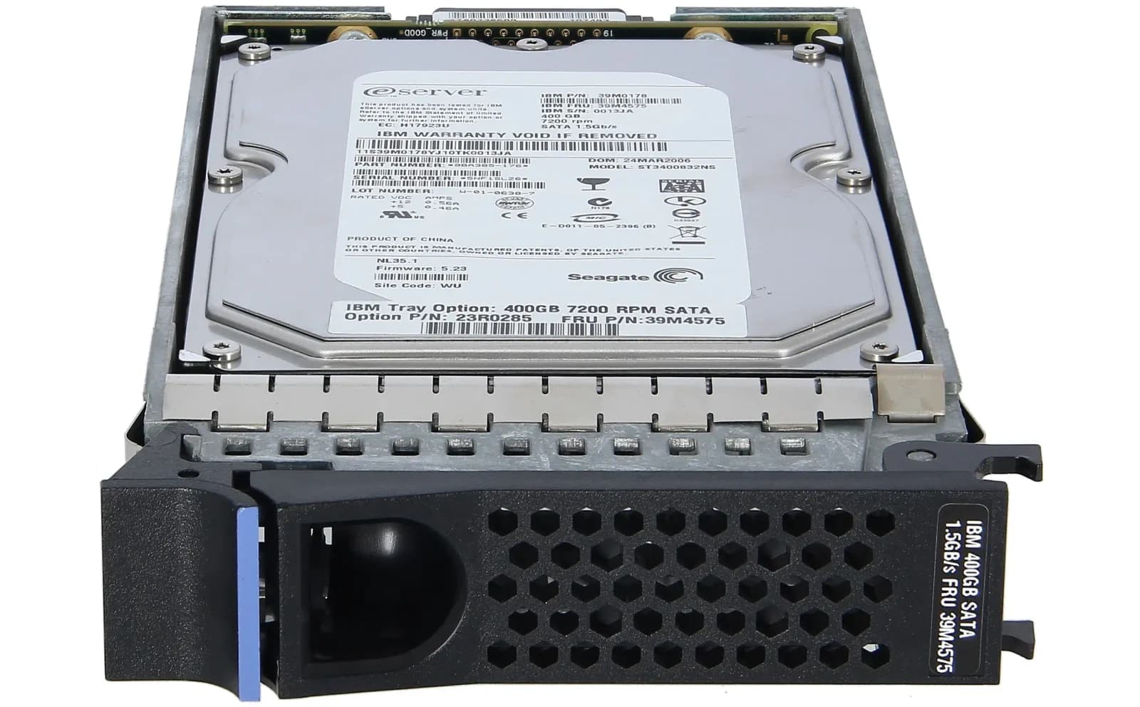 IBM FC 4603, 400 GB 7200 RPM SATA Disk Drive ModuleFRU 39M4575 OPT 39M4570 PN 39M4574 (39M4575)