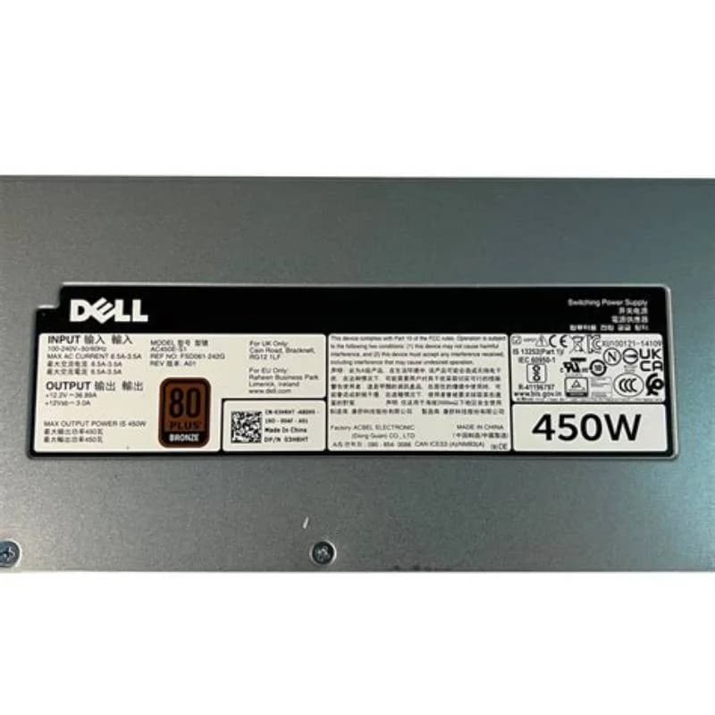 DELL 450 W Bronze 100-240 V AC cabled (3HRHT)