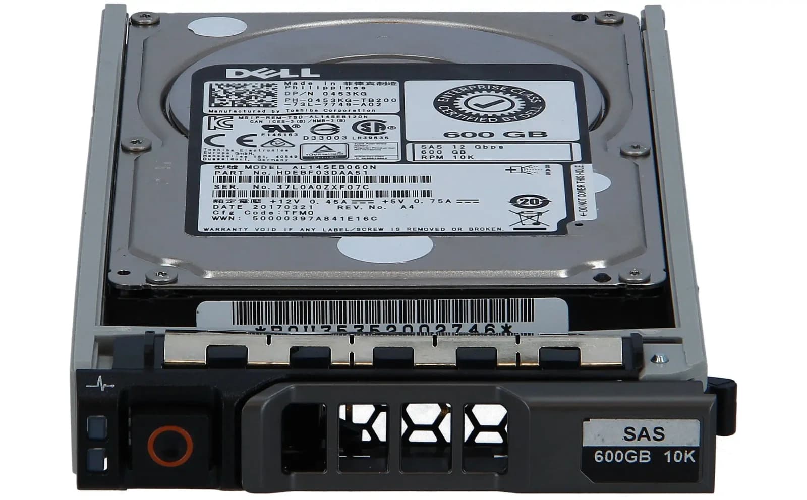 Dell Жёсткий диск, 600 GB, Hot-Swap, 2.5" (6.4 cm) (400-AJPP)