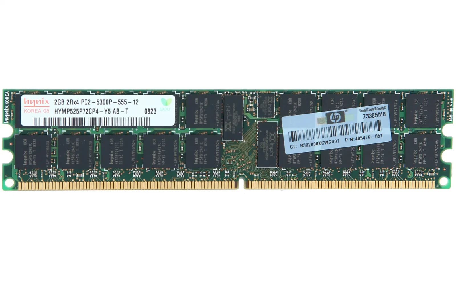 HP 4 GB REG DDR2 PC2-5300 2 x 2 GB Dual Rank Kit (405476-051)