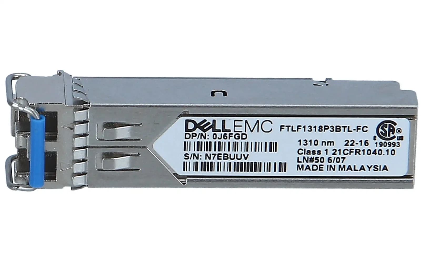 DELL SFP (mini-GBIC) transceiver module, GigE, 1000Base-LX, 10 km, 1310 nm (407-BBOO)