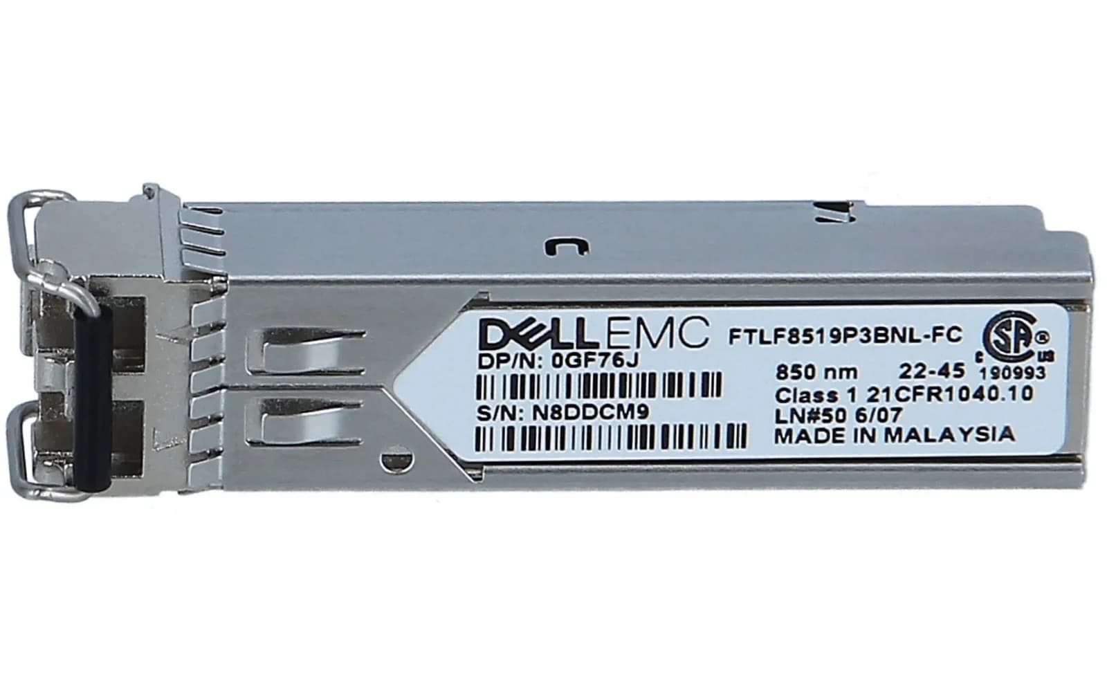 DELL SFP (mini-GBIC) transceiver module, GigE, 1000Base-SX, 550 m, 850 nm (407-BBOR)