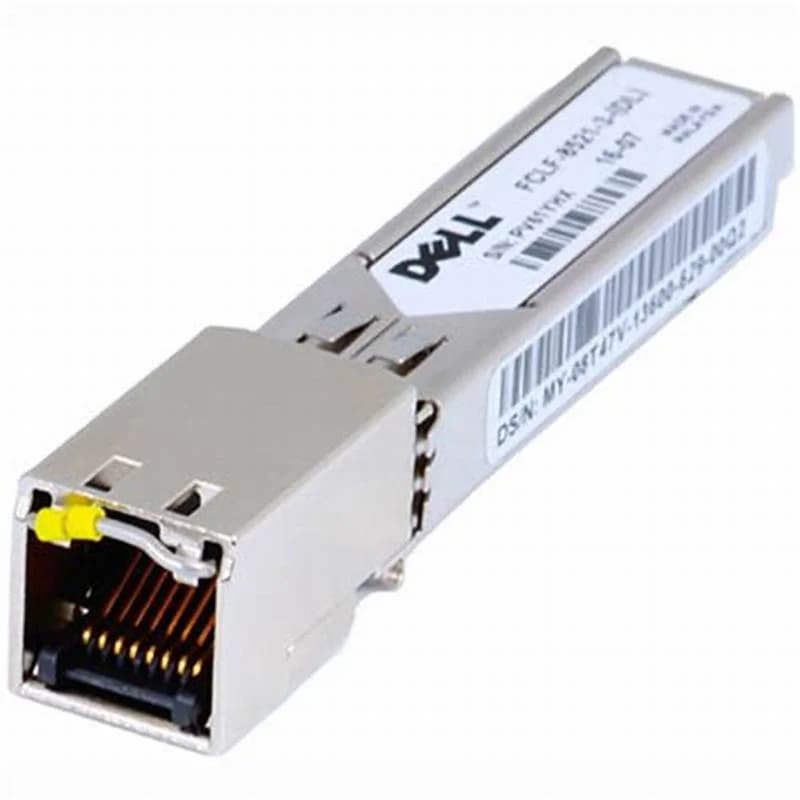 DELL SFP (mini-GBIC) transceiver module, GigE, 1000Base-T, RJ-45, 100m (407-BBOS)