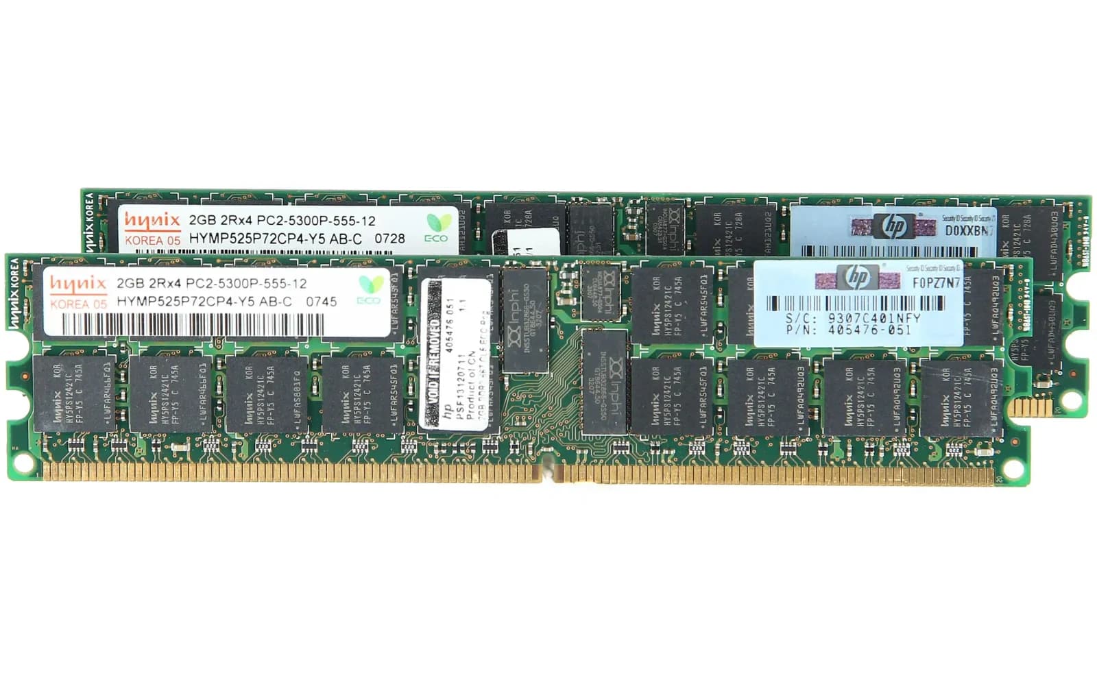 HPE HP 4GB (2X2GB) PC2-5300 UN-BUFFERED MEMORY KIT (408853-B21)