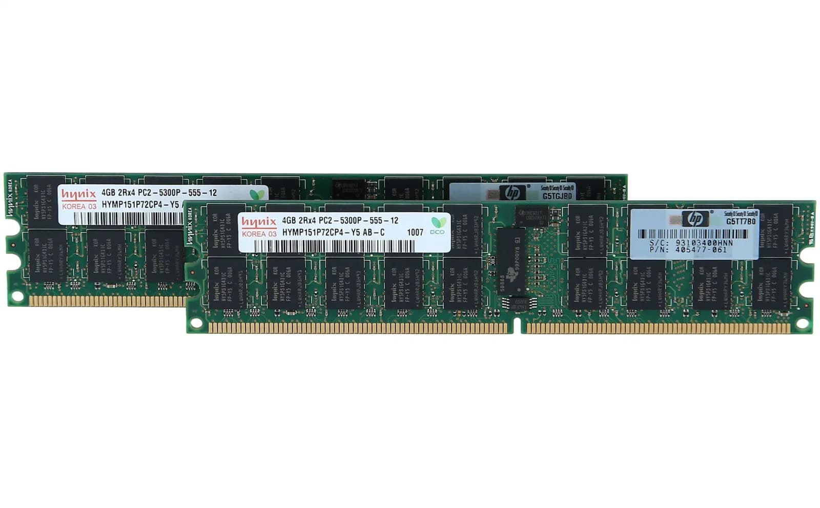 HPE 8GB (2x4GB) 2R PC2-5300 (DDR2-667) RDIMM 8GB DDR2 667MHz yaddaş modulu (408854-B21)