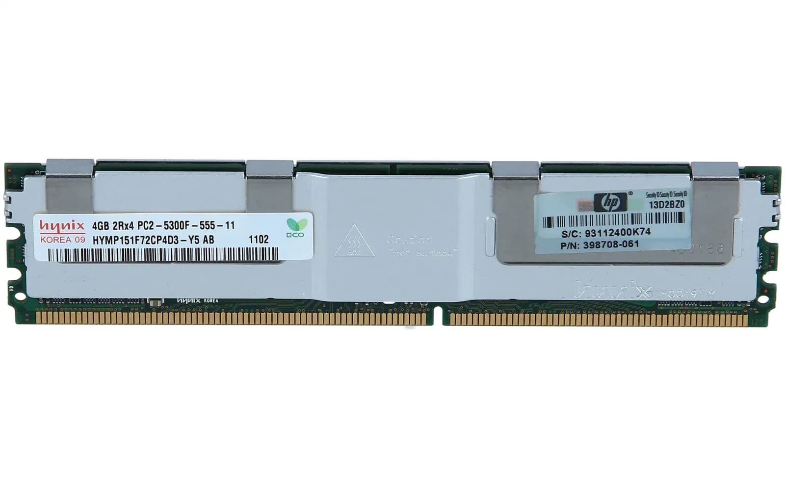 HPE HP 4GB 2RX4 PC2-5300F MEMORY DIMM (416473-001)