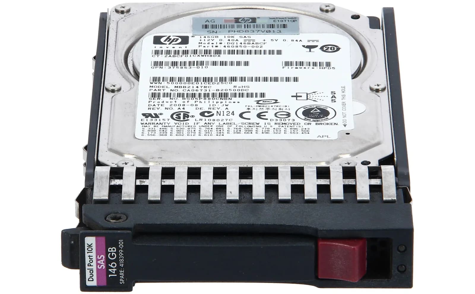 HP 146GB 10K SAS 2.5 DP HDD (418367-B21)