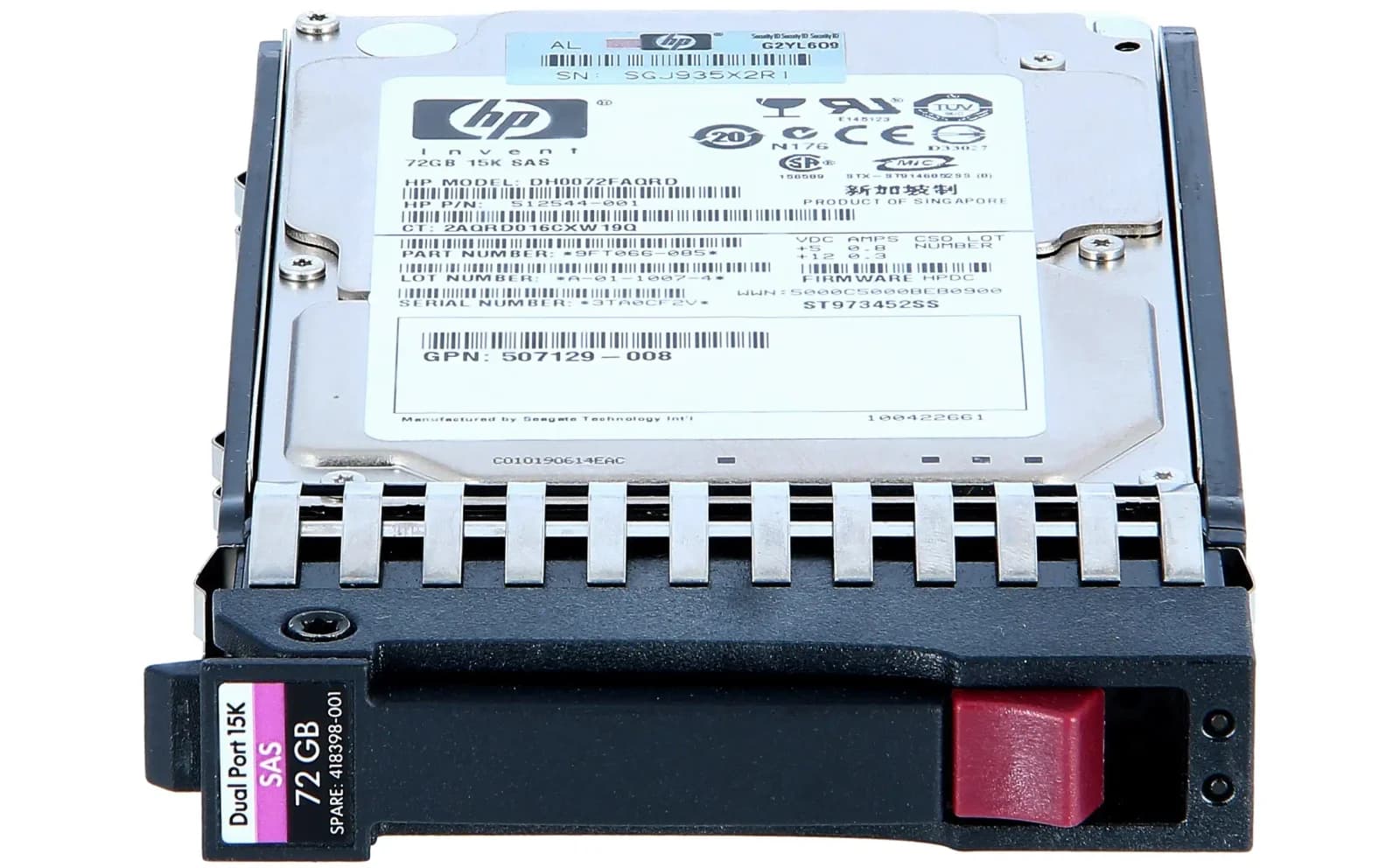 HP 72GB 15K DP 2.5 SAS HOTSWAP HDD (418371-B21)