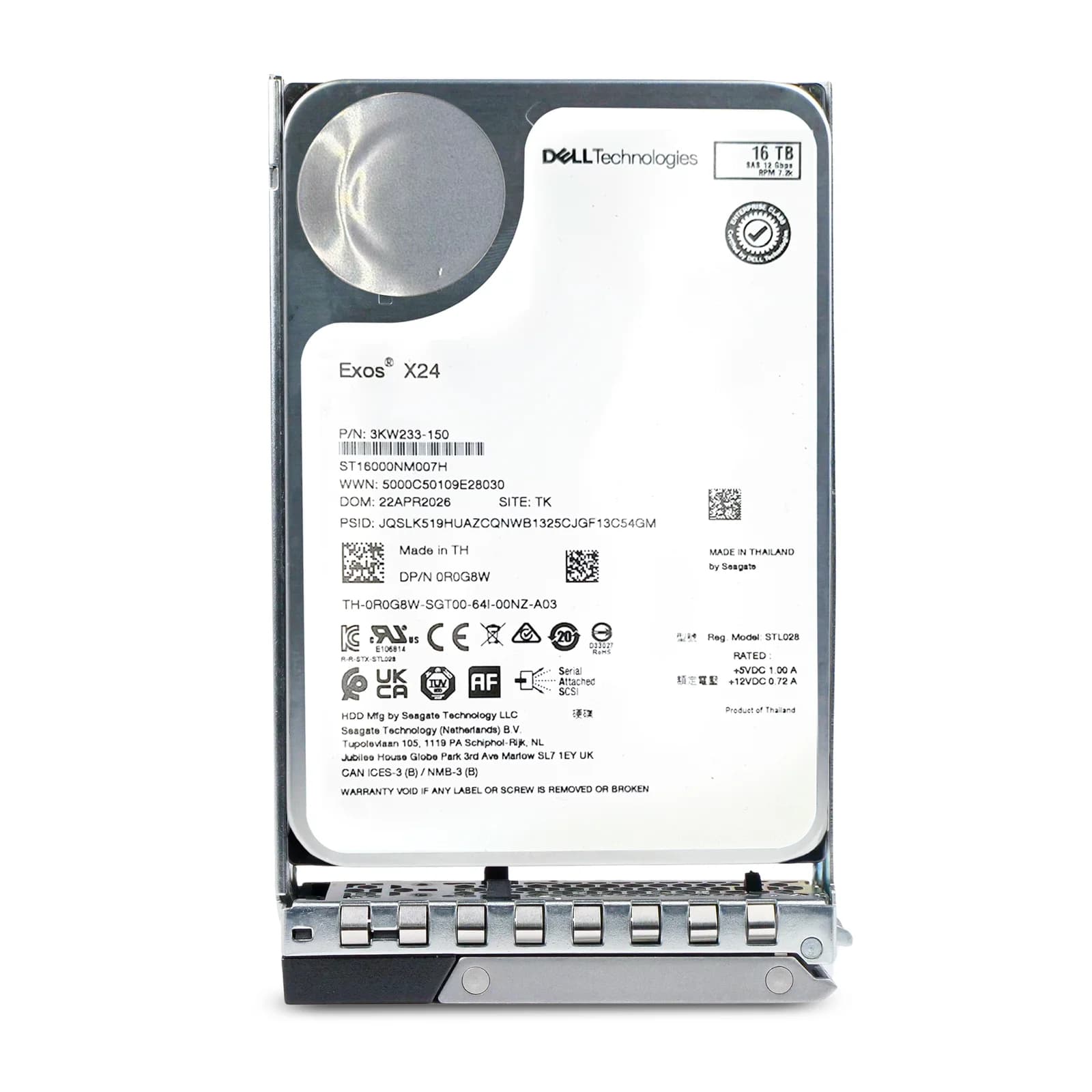 DELL 16TB 7.2K LFF SAS 12G ST16000NM006J ME4 ME5 SERIES (41DXR)