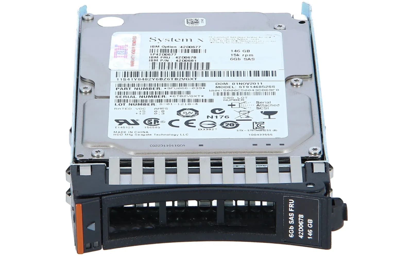 IBM 146GB 2.5in SFF Slim-HS 15K 6Gbps SA (42D0677)