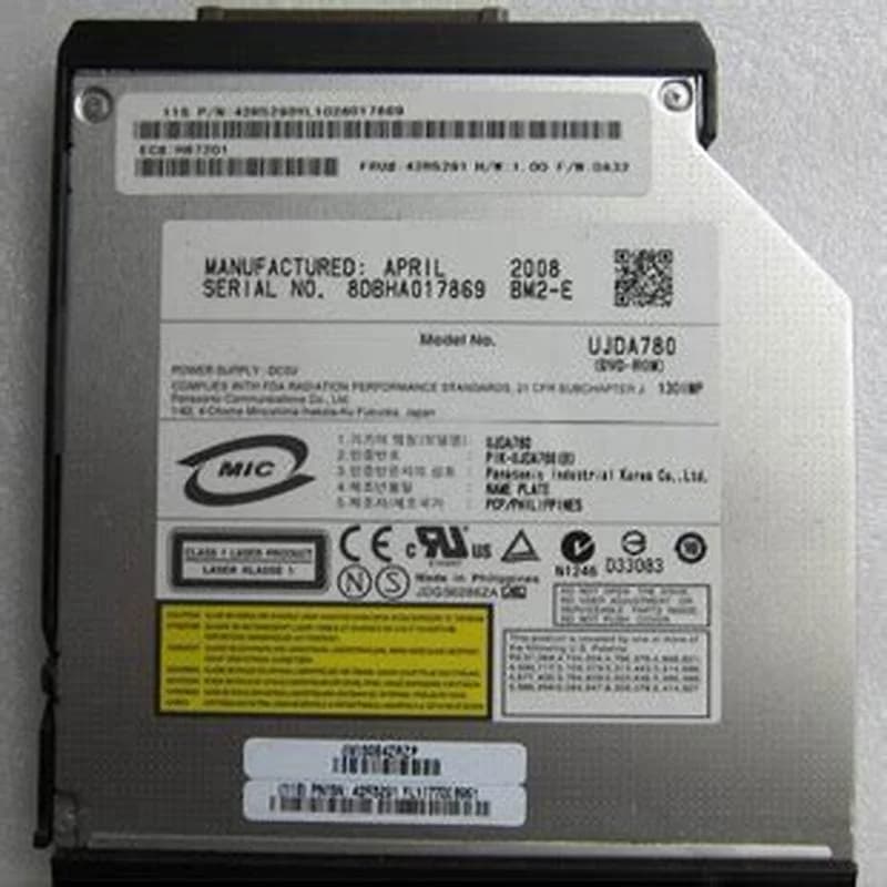 IBM 4.7GB 8X/24X IDE SLIMLINE DVD-ROM DRIVE, DVD/CD sürücüsü, CD: 24x (42R5290)