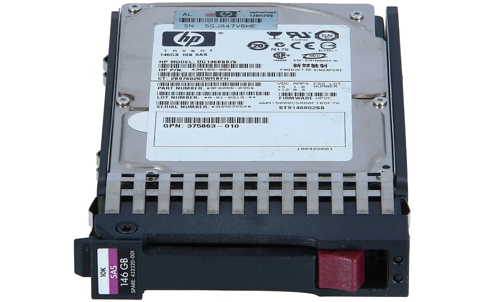 HPE 146Gb SAS 10K 2.5" SFF SP, Жёсткий диск, Serial Attached SCSI (SAS) (431954-003)