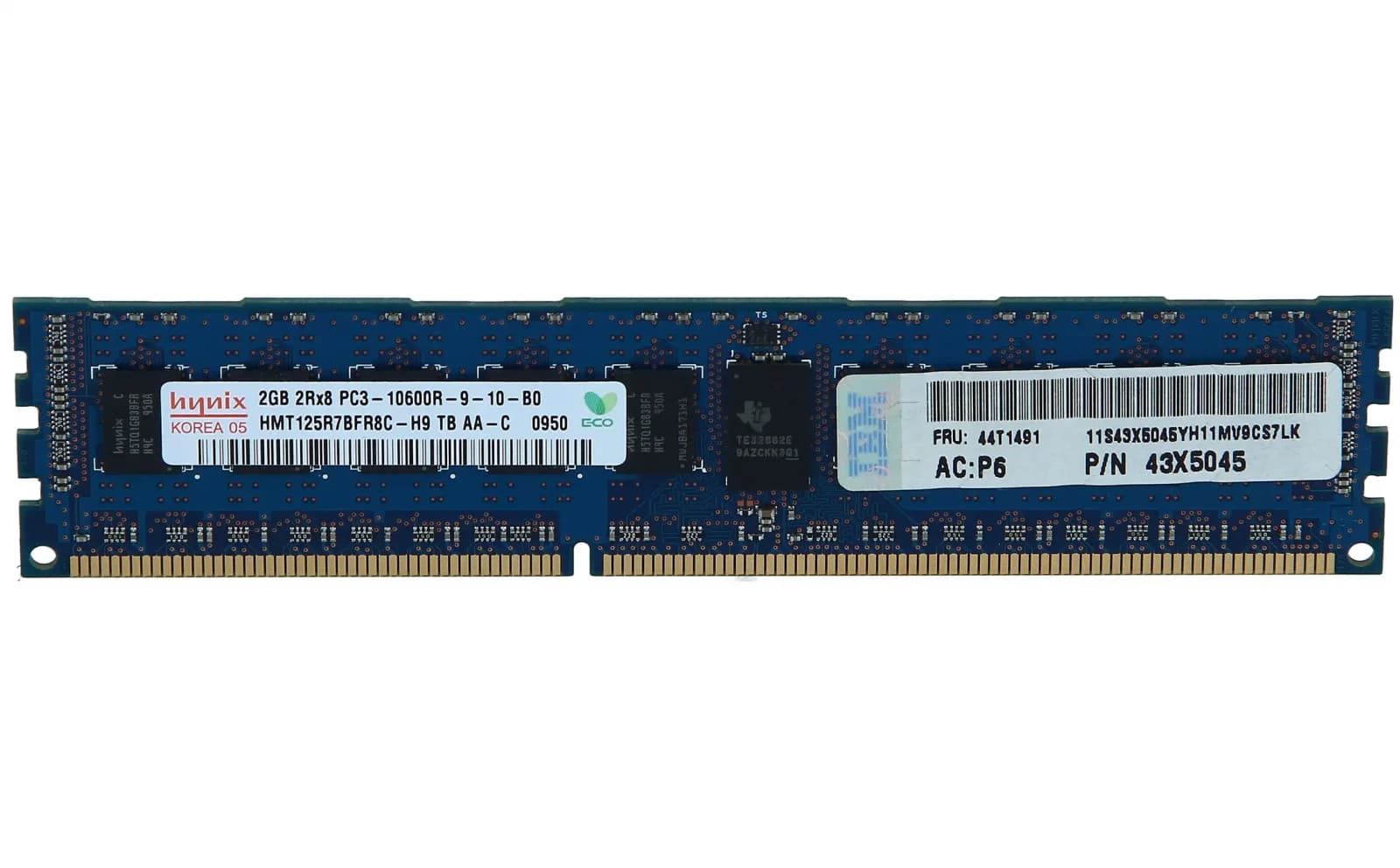 IBM 2 GB 2Rx8 PC3-10600R DDR3 RAM модуль (43X5045)